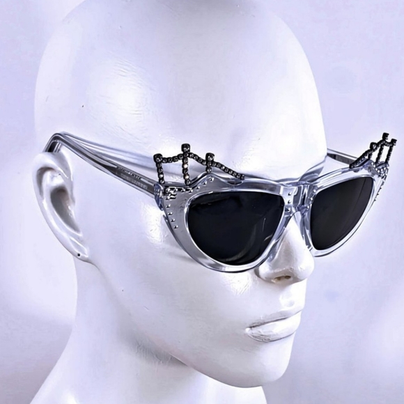 SAINT LAURENT SL122F Stud Cat Eye Tiara Sunglasses - Picture 5 of 5